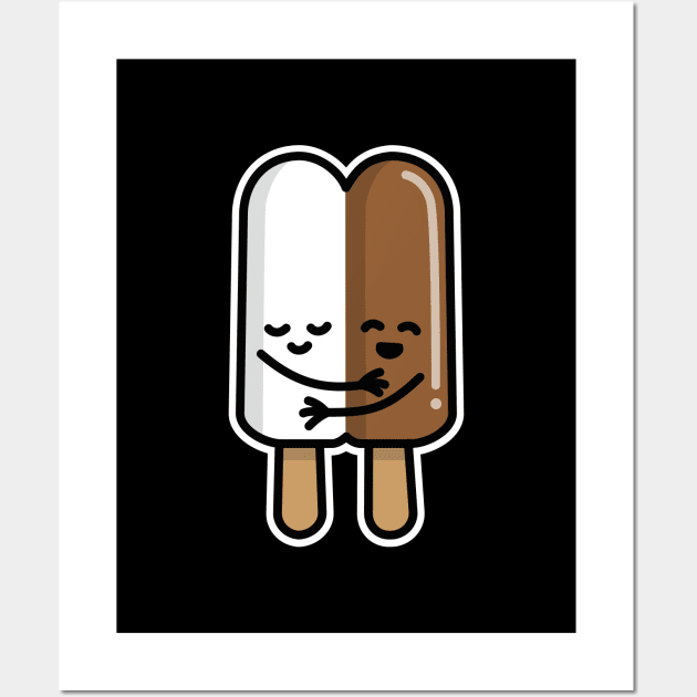 Interracial couple popsicle BLM Black lives matter Wall Art by LaundryFactory